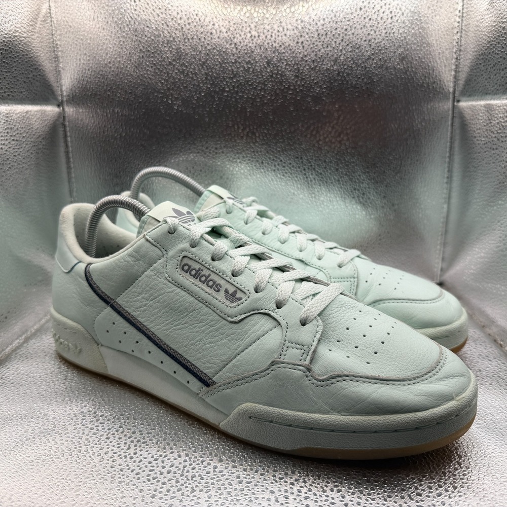 Size 12 Adidas Continental 80‎ Ice Mint Navy / Gray Mens Sneaker Shoes BD7641
